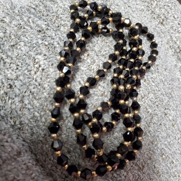 Set of (4) Vintage Black and Gold Bracelets - Picture 3 of 4
